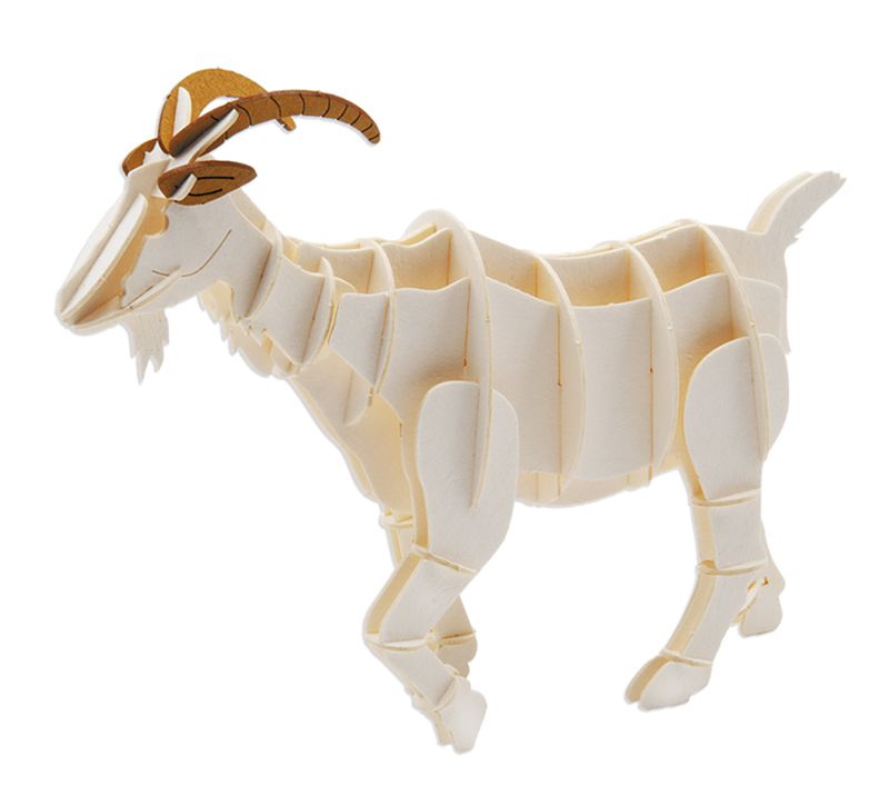 3D Modell Ziege, 3D Bausatz aus Spezialkarton, gelasert