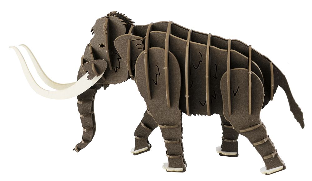 3D Modell Mammut, Bausatz aus Spezialkarton, gelasert