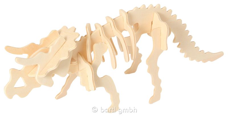 3D Holzbausatz Dinosaurier Triceratops