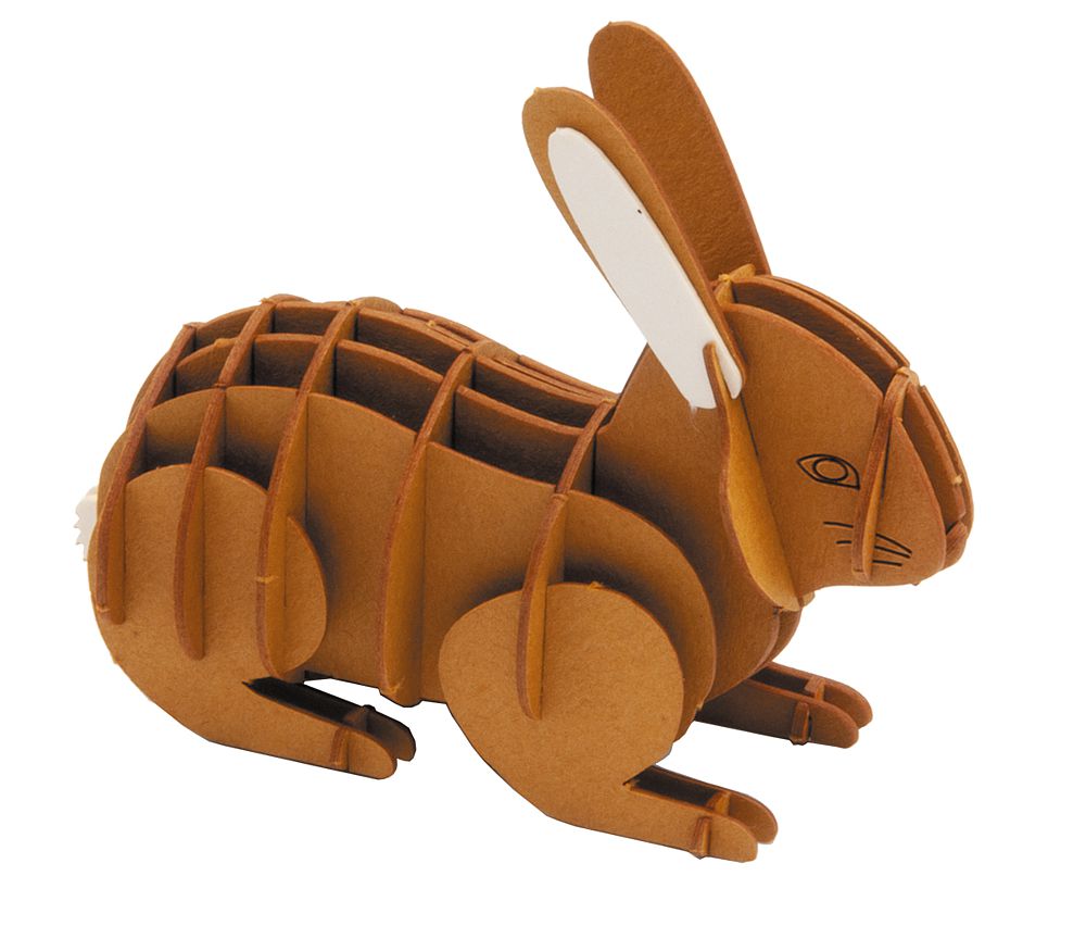 3D Modell Hase, 3D Bausatz aus Spezialkarton, gelasert Kopie