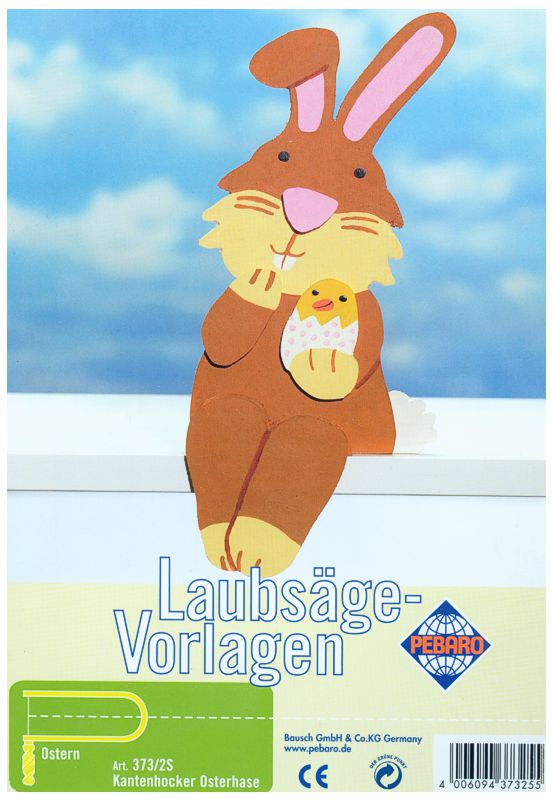 Laubsägevorlage Kantenhocker Osterhase